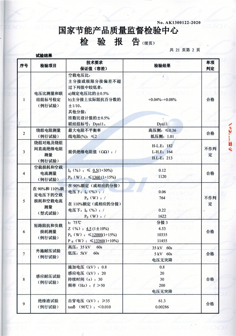 高低压试验报告-S11-1250千山千山千山油浸式变压器-2.jpg